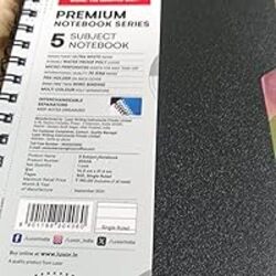 LUXOR CONVERGE 5 SUBJECT RULED NOTEBOOK - 300pgs - 17.6 x 25cm